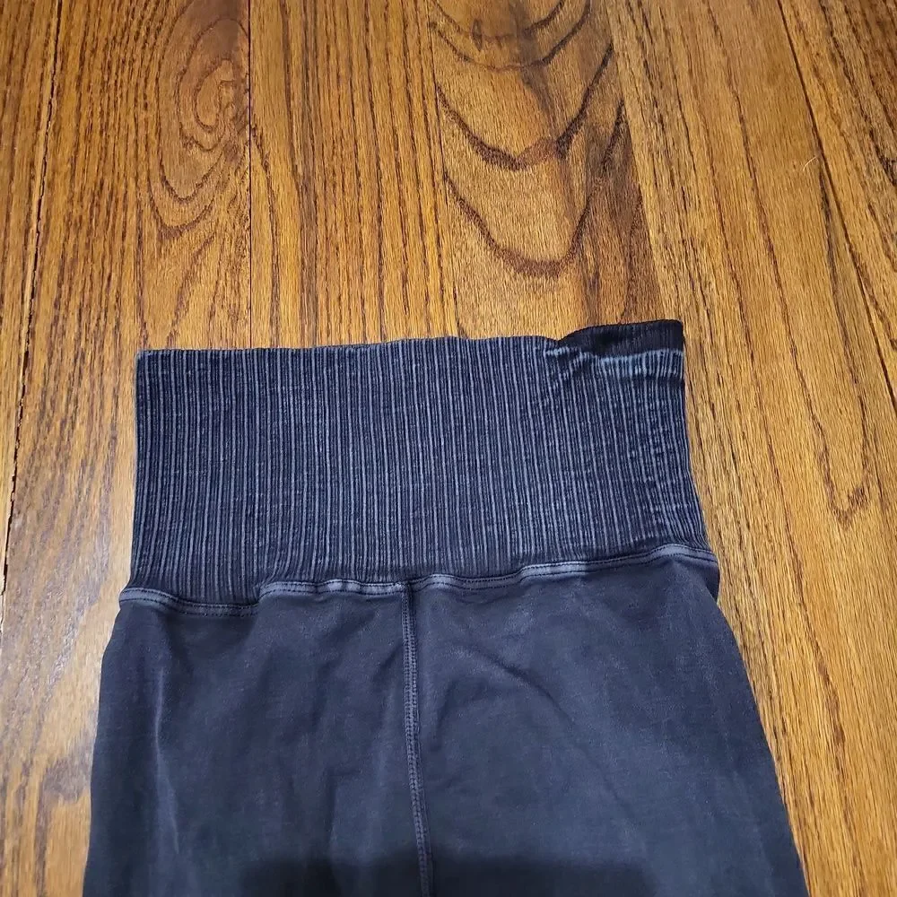 Free People Good Karma Leggings Washed Black XS/S